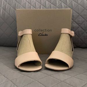 Clarks Blush Leather Sandals